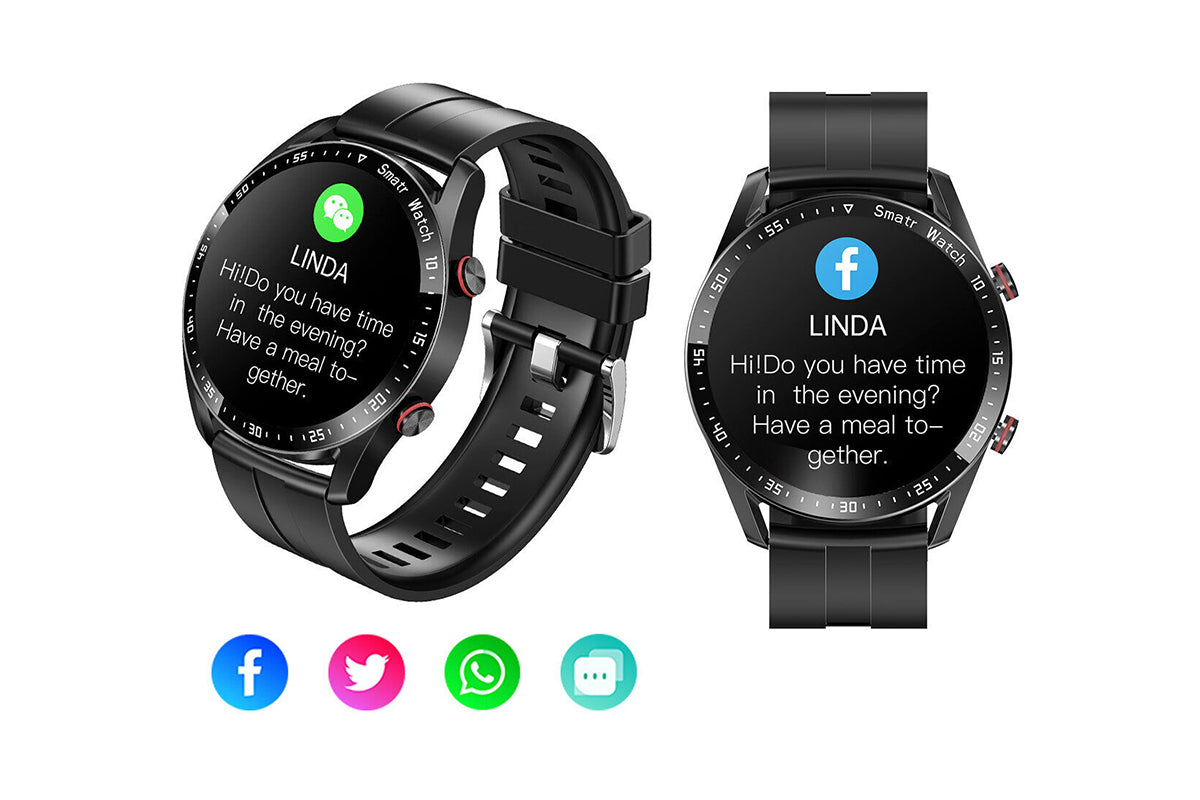 Bluetooth Smart Watch Sleep ECG Monitoring Sport Tracker-TPU Strap