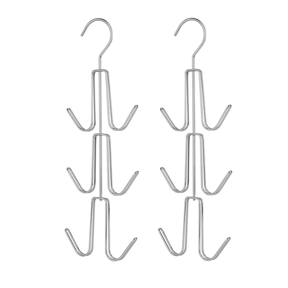 2Pcs Metal Rotatable Hanging Bag Holder for Closet