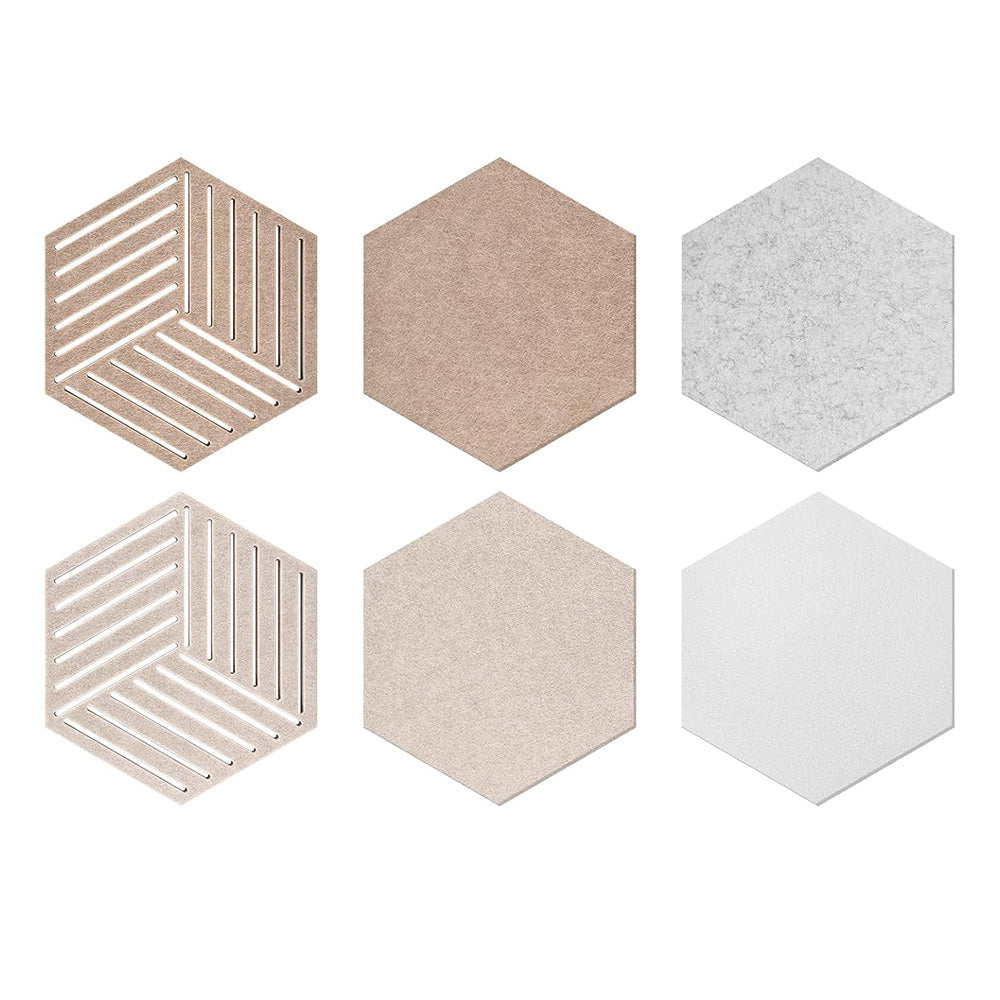 Hexagon Felt Bulletin Board Wall Panels Self Adhesive Pin Board