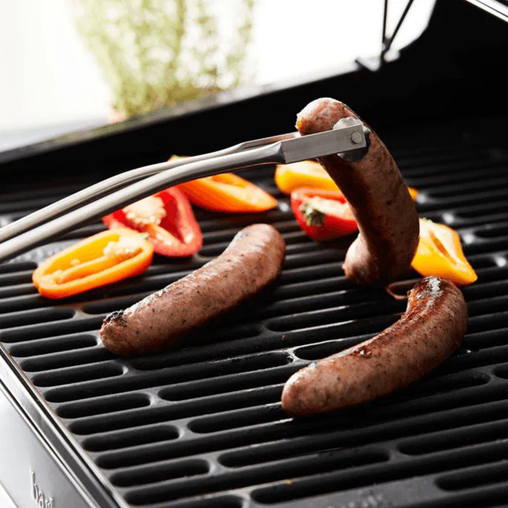 38cm Stainless Steel BBQ Sausage Turning Tongs for Cooking