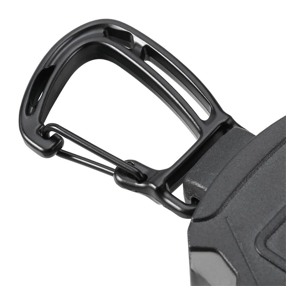 2Pcs Retractable Keychain ID Holder Heavy Duty Carabiner Badge Holder