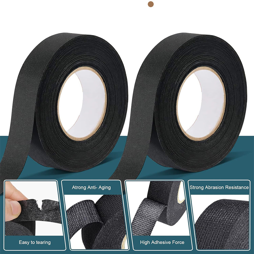 6 Rolls of Car Automotive Wiring Harness Fluff Tape for Noise Reduction
