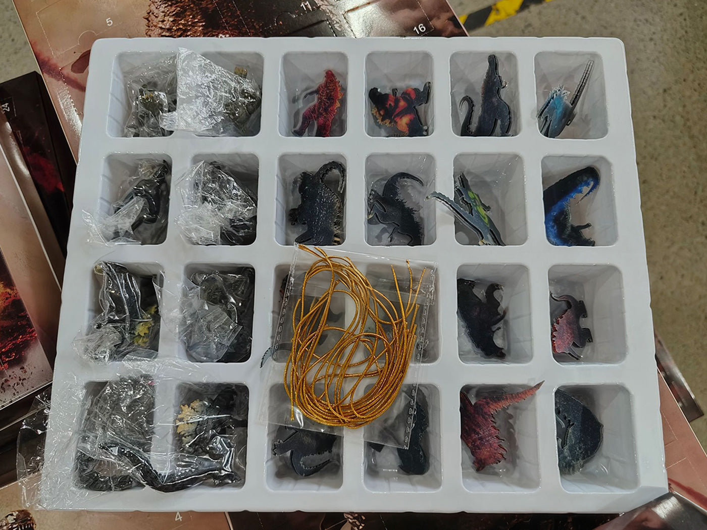 Godzilla Inspired Christmas Countdown Calendar 24 Day Advent Calendar Xmas Tree Ornaments