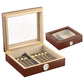 Cigar Humidor for 10 Cigars with Hygrometer and Divider