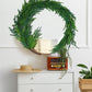 Christmas Norfolk Pine Garland Rattan Greenery Garland for Home Fireplace Decor