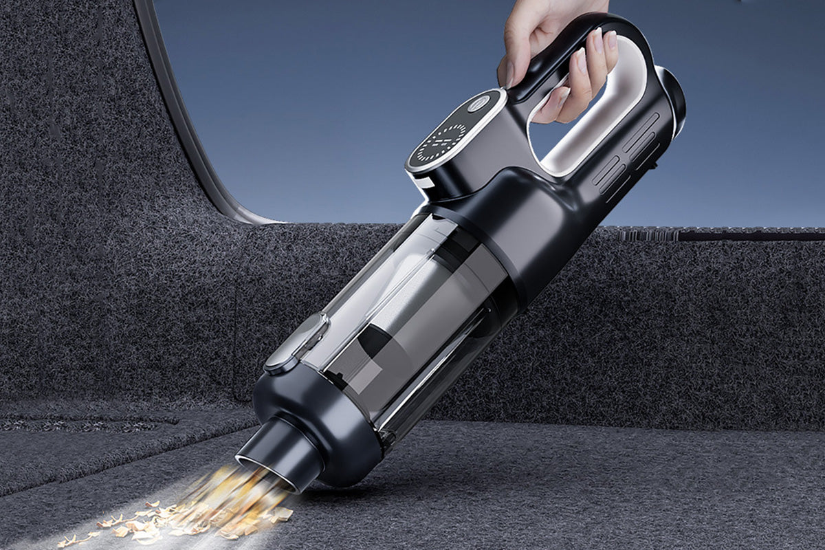 2-In-1 Cordless Car Vacuum and Air Duster Handheld Vacuum Cleaner with LED Light
