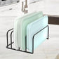 2Pcs Steel Cutting Board Organizers With 5 Slots Kitchen Cookware Organizer