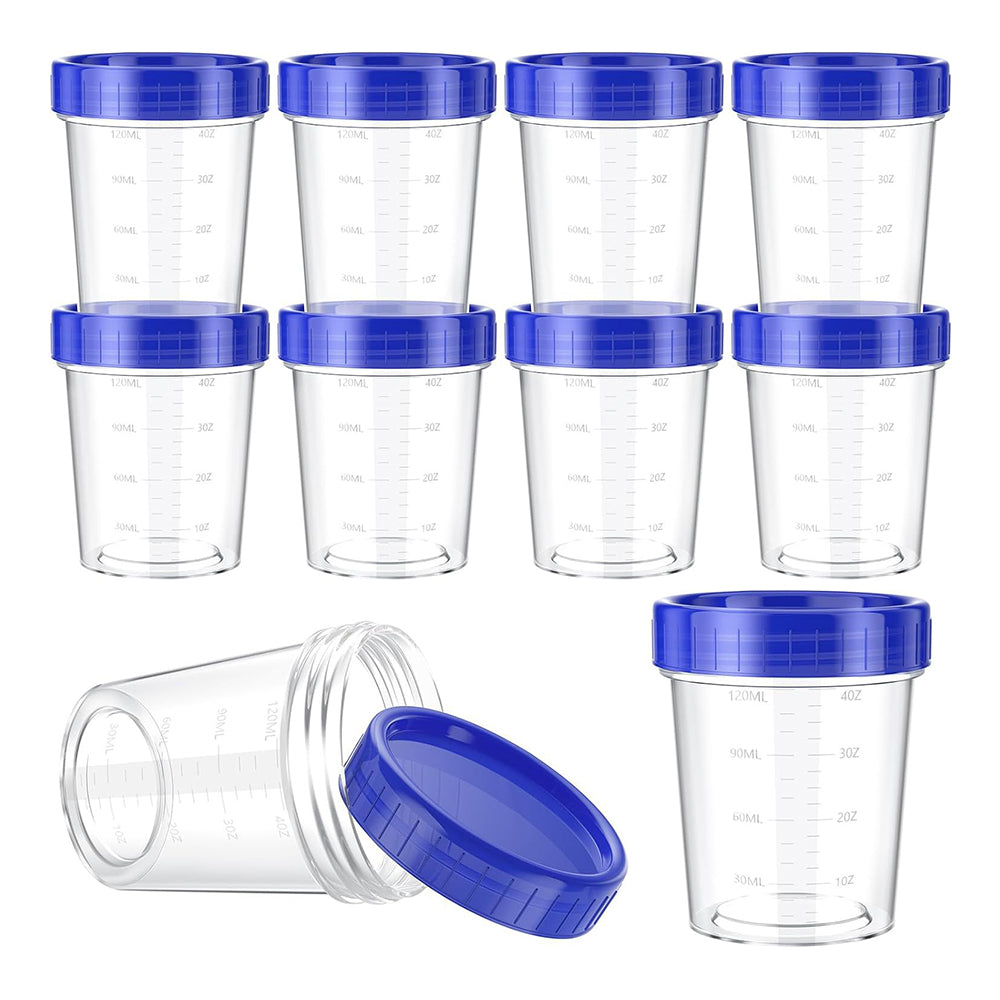 10Pcs 120ml Transparent Measuring Cup with Lids