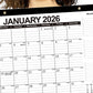 Desk Calendar 18-Month from 2026 Jan- 2027 June with Corner Protectors for Office