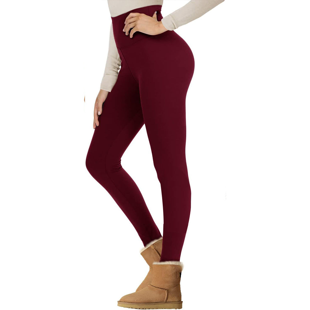Fleece Lined Women High Waisted Winter Yoga Leggings Pants