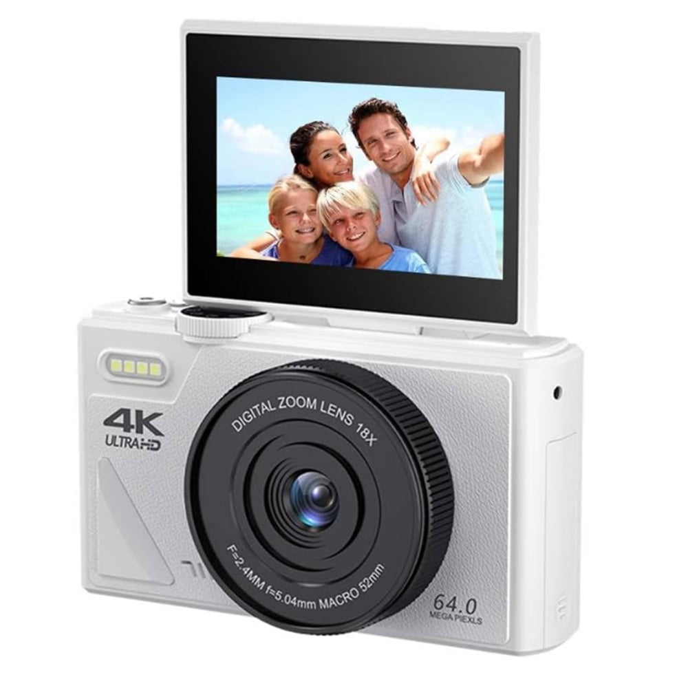 Digital Camera with 180 Degree Flip Screen WiFi Vlogging Camera with 64G TDF Card