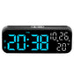 LED Digital Clock with Temperature Humidity Display for Bedroom
