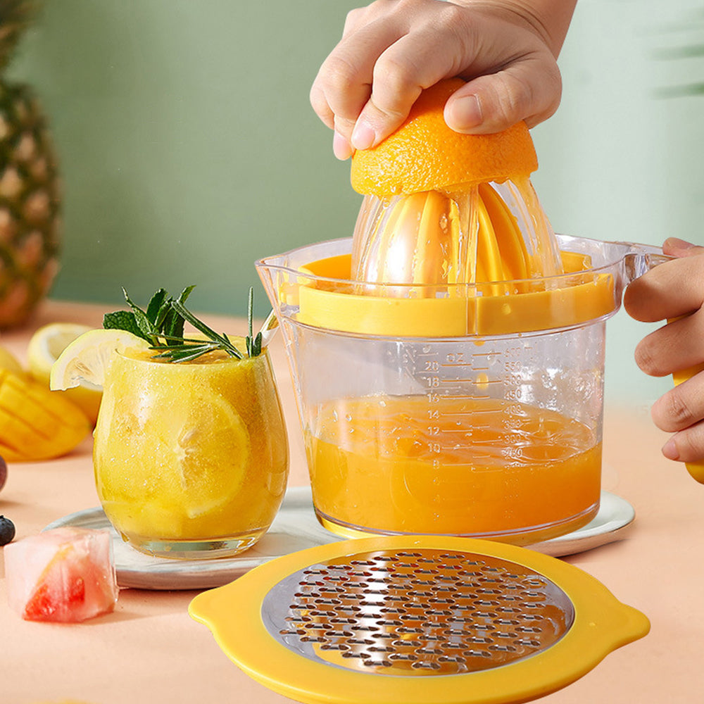 4-in-1 Citrus Squeezer Multifunctional Manual Juicer Measuring Cup