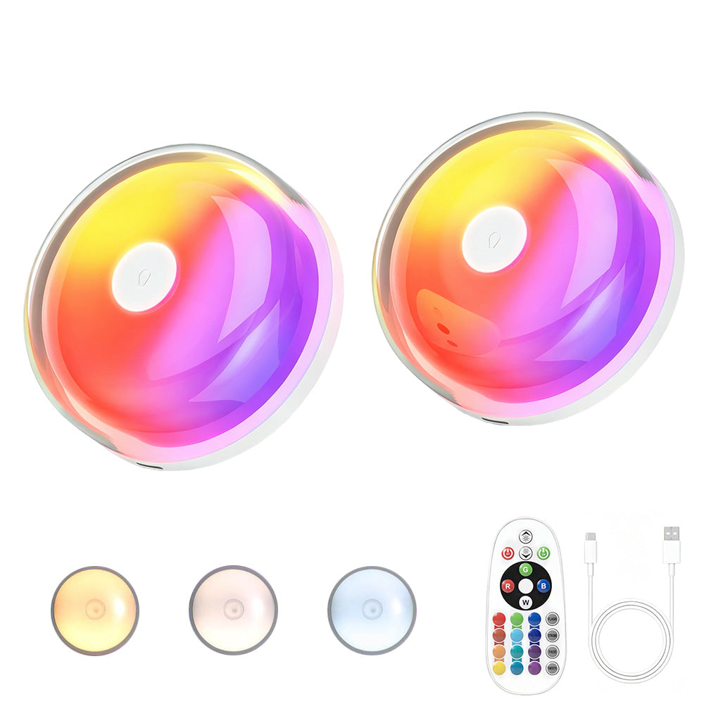 Rechargeable Waterproof Shower Light with 12 RGB Colors Remote and Timer