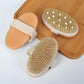 2PCS Dry Brushing Body Brush Natural Bristle Exfoliating Brush For Skin Care