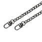 2Pcs Flat Chain Shoulder Strap Replacement Metal Bag Strap with Hook Clasps for Handbags Purses