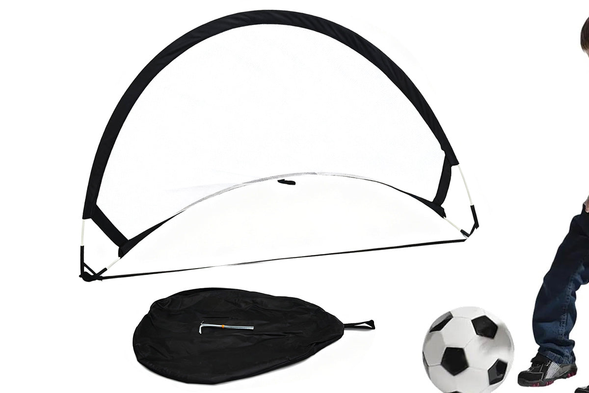Portable Pop Up Soccer Goal Set with 3 Ground Pegs and Storage Bag