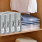 Bed Sheet Organizer and Storage Foldable Organizer Closet-Gray Stripes