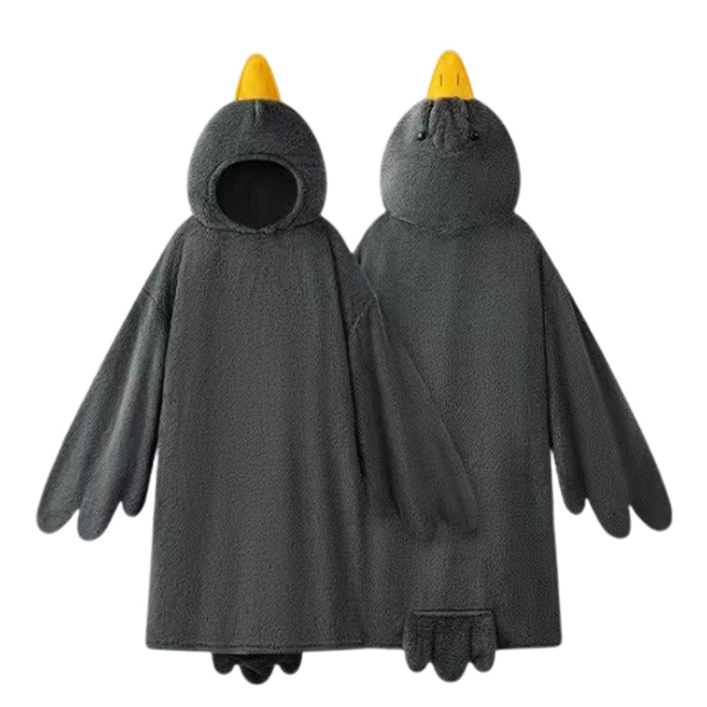 Oversized Hoodie Blanket Cartoon Goose Fleece Wearable Blanket-Style 2