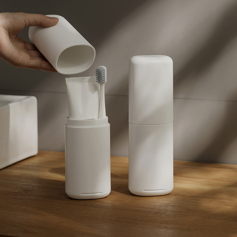 Portable 180 ml Travel Toothbrush Holder and Rinse Cup