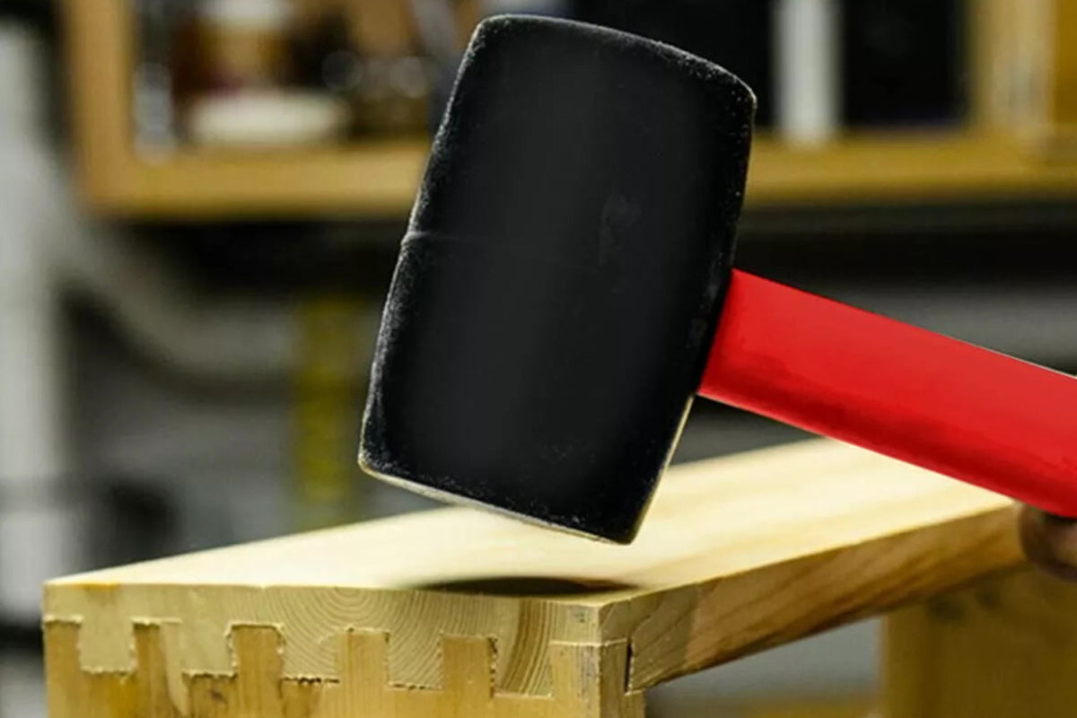 8oz Rubber Mallet Hammer Fiberglass Handle for Flooring Tent Stakes Woodworking