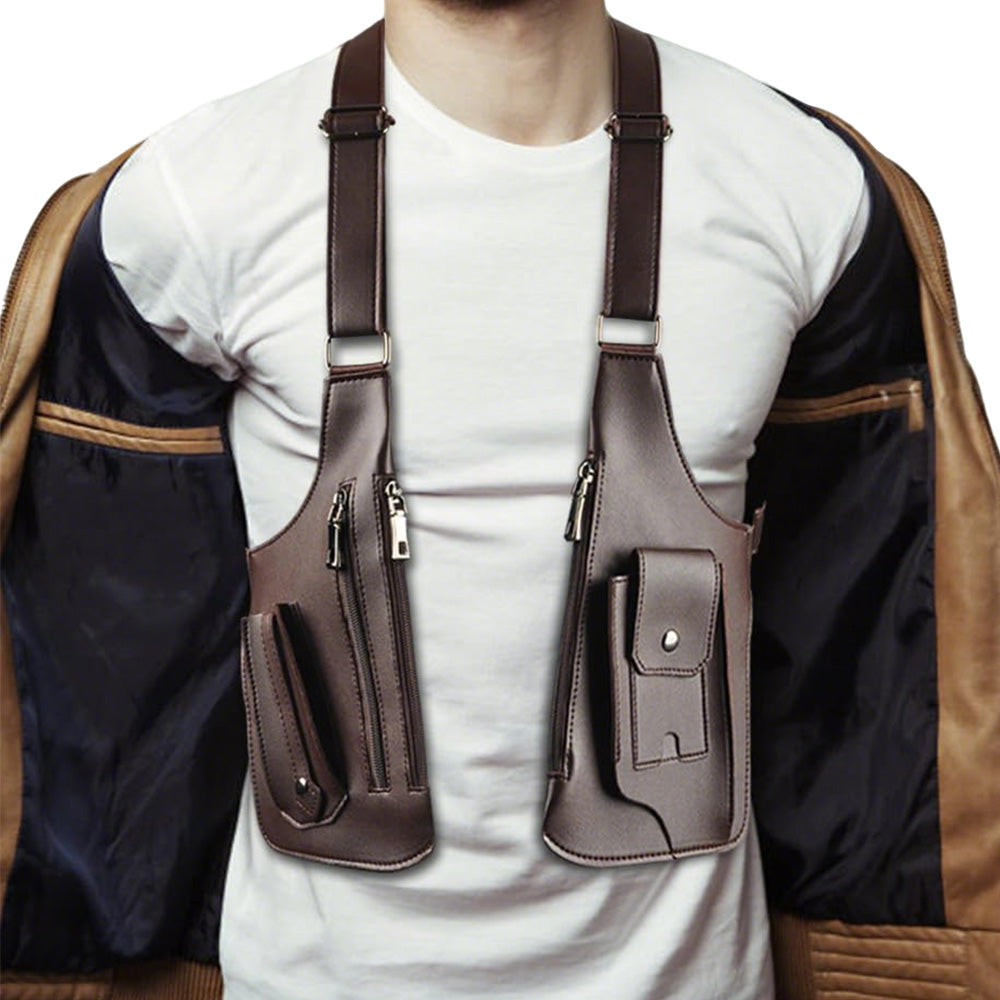 Outdoor Double Shoulder Armpit Bag with Multiple Pockets