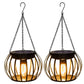 2Pcs Solar Outdoor Hanging Lamp