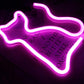 LED Cat Rainbow Neon Sign Lights Bedside Night Light Lamp Bedroom Wall Decoration