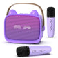 Mini Karaoke Machine Toys Gifts Portable MP3 Player with 2 Wireless Microphone