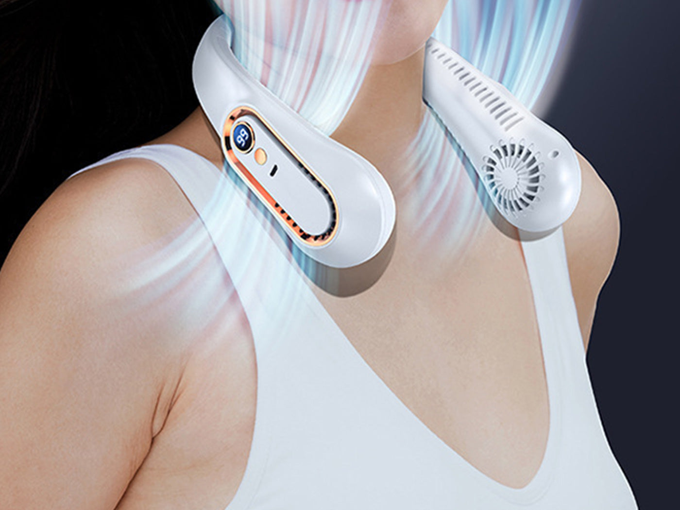 Up Down Airflow Neck Fan USB Neck Air Conditioner Personal Fan