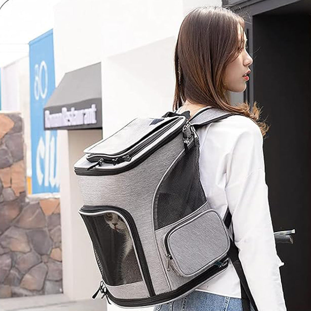 Expandable Large Cat Backpack Carrier for Small Pets
