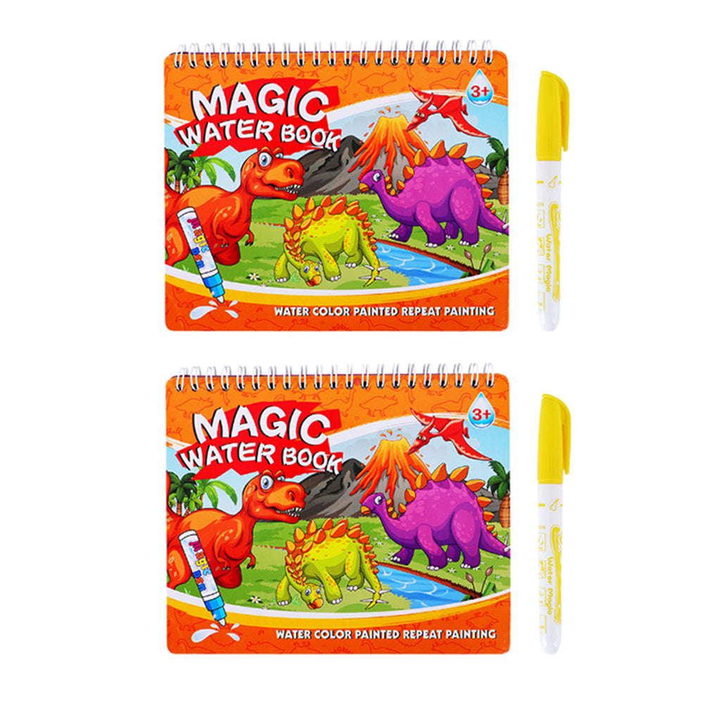 2Pcs Magic Water Drawing Doodle Coloring Book with Pen