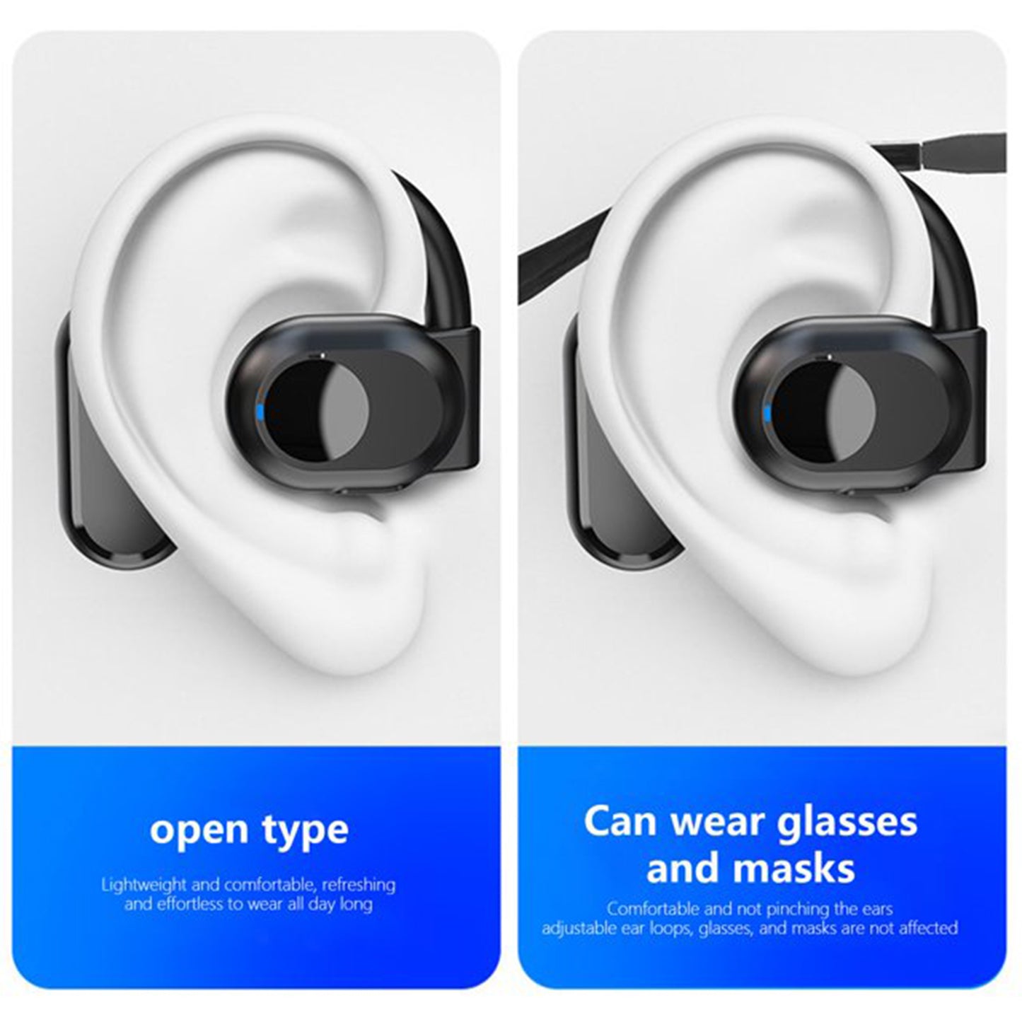 BY99 Wireless Single Over-Ear Bluetooth 5.3 Touch Control Earbuds