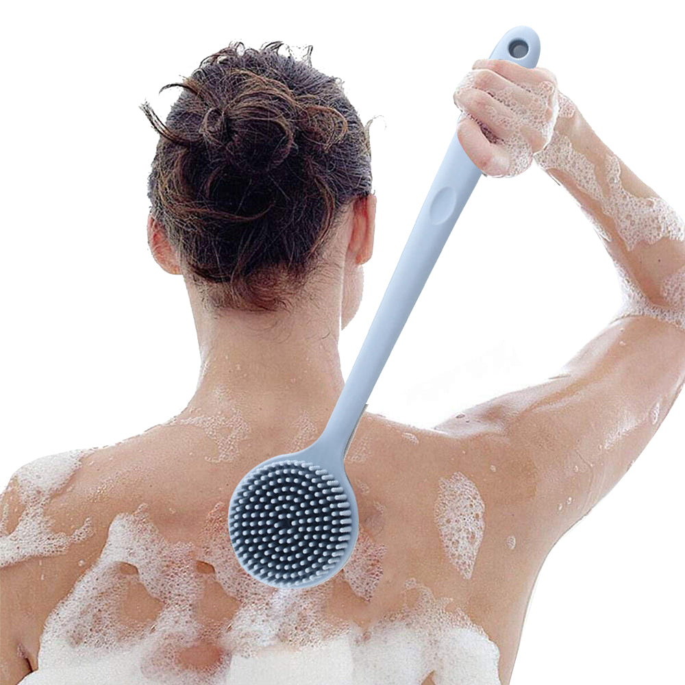 Silicone Body Brush Bath Brush Back Scrubber Long Handle Bath Shower Brush