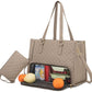 2-in-1 Tote Travel Bag and Wallet with Insulated Lunch Compartment