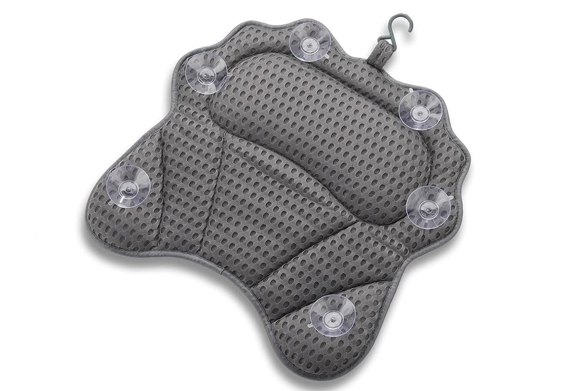 Bath Pillow with Headrest and 6 Suction Cups for Tub Support and Relaxation