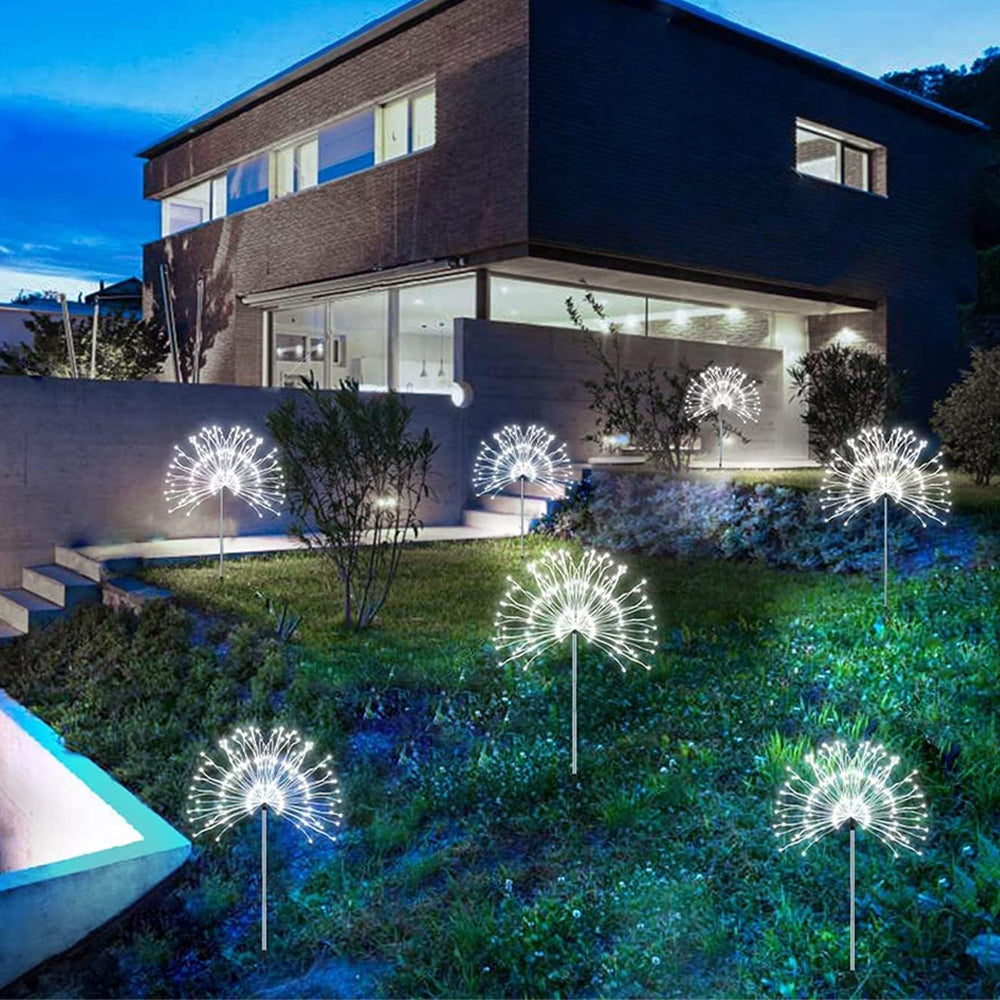 5Pcs Solar Firework Lights Water-resistant Outdoor Stake Lights