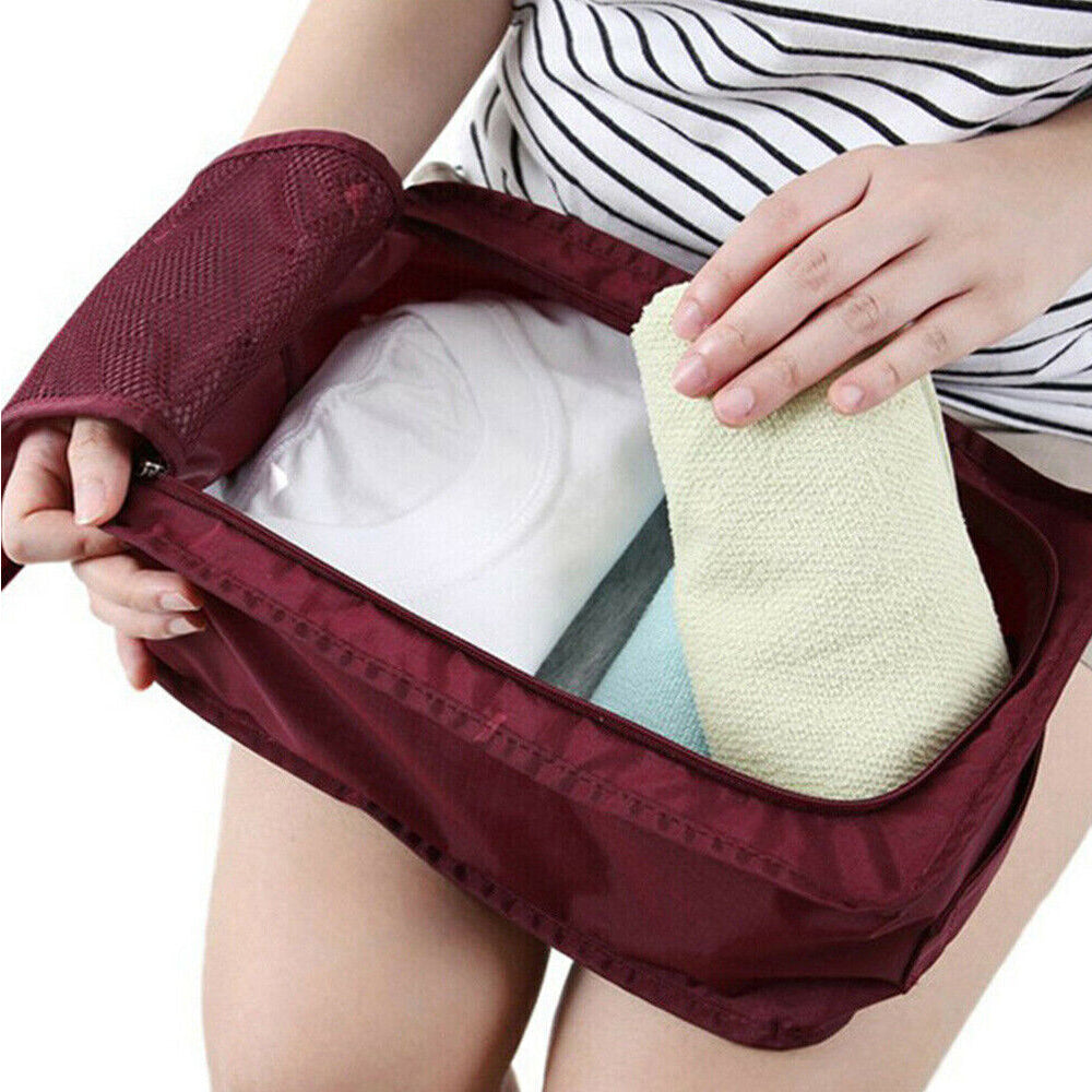 2Pcs Travel Handle Held Shoe Storage Bag