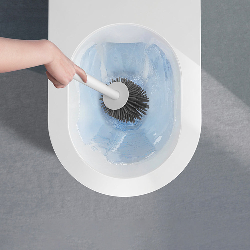 Soft TPR Toilet Brush Set for Bathroom Cleaning