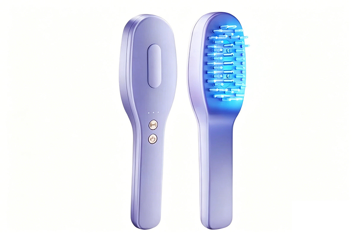 Scalp Massage Comb with Red and Blue Light