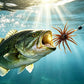 2 PCS Lifelike Floating Sea Urchin Soft Bait with Glitter Tentacle Creature Lure for Fishing