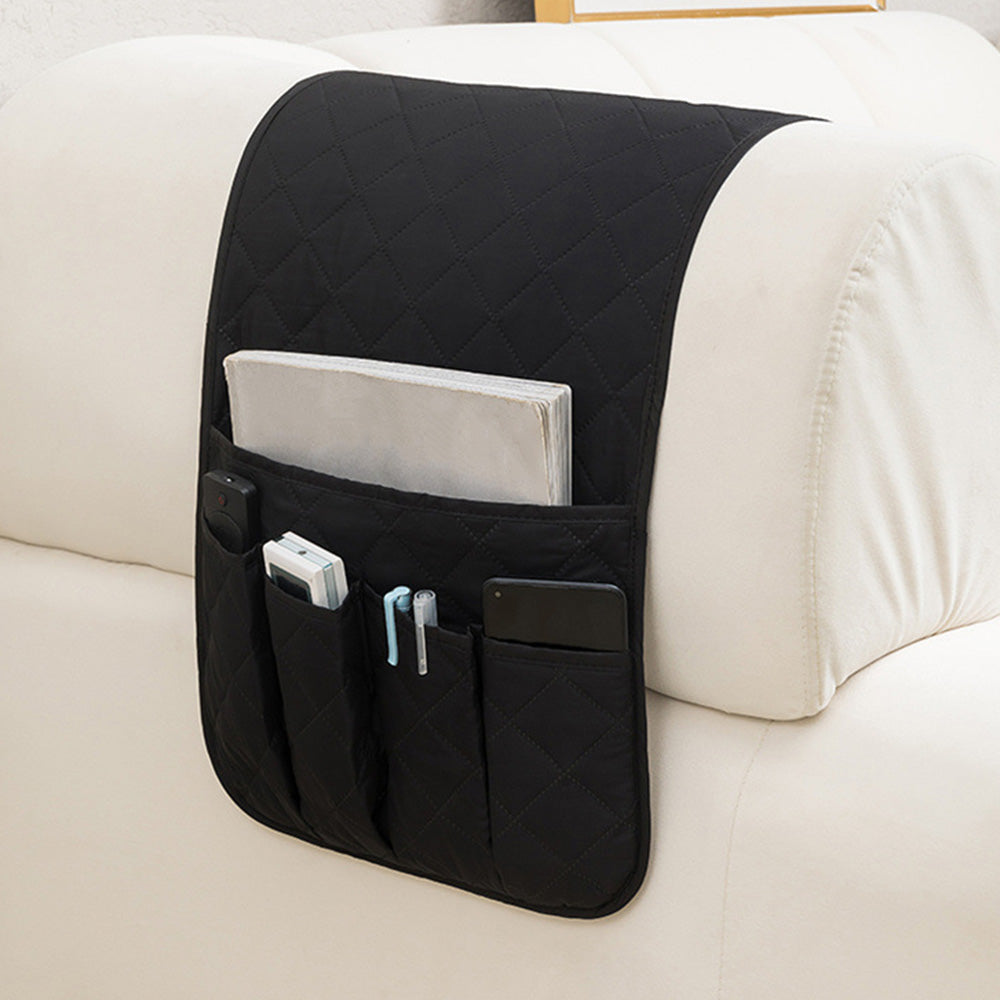 5 Pocket Sofa Armrest Organizer Remote Holder Bag for Couch and Chair