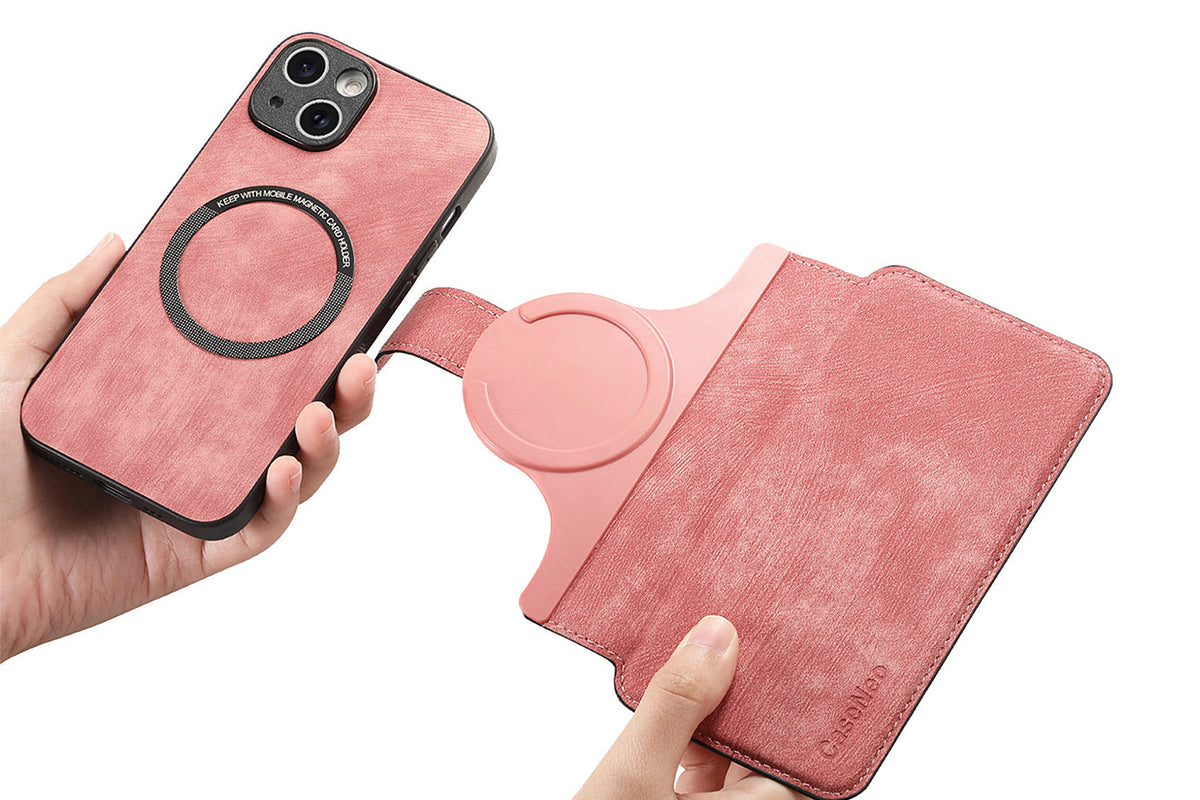 Magnetic Wallet Case for iPhone 17Series RFID Blocking Card Holder Phone Stand