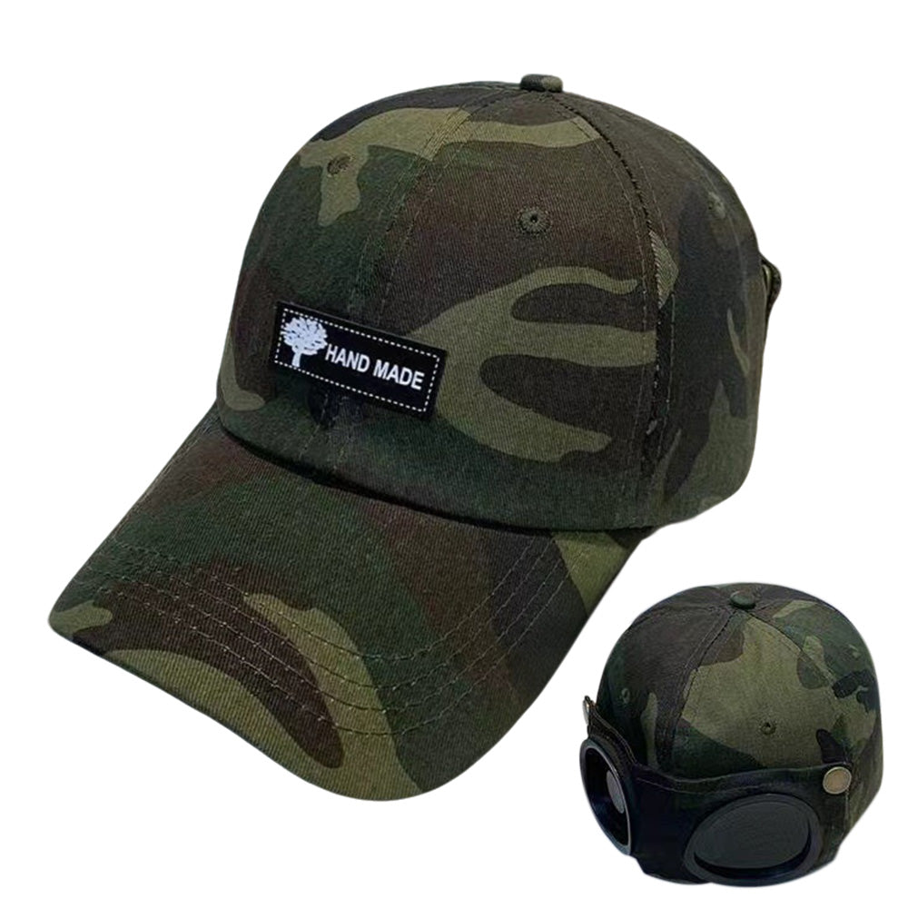 Two in One Adjustable Cotton Blend Eye Shade Baseball Cap