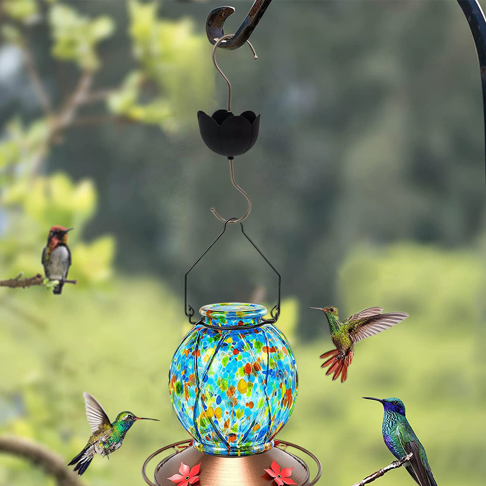 Flower Shape Ant Moat Hummingbird Feeder for Outdoor Yard Hanging Feeder