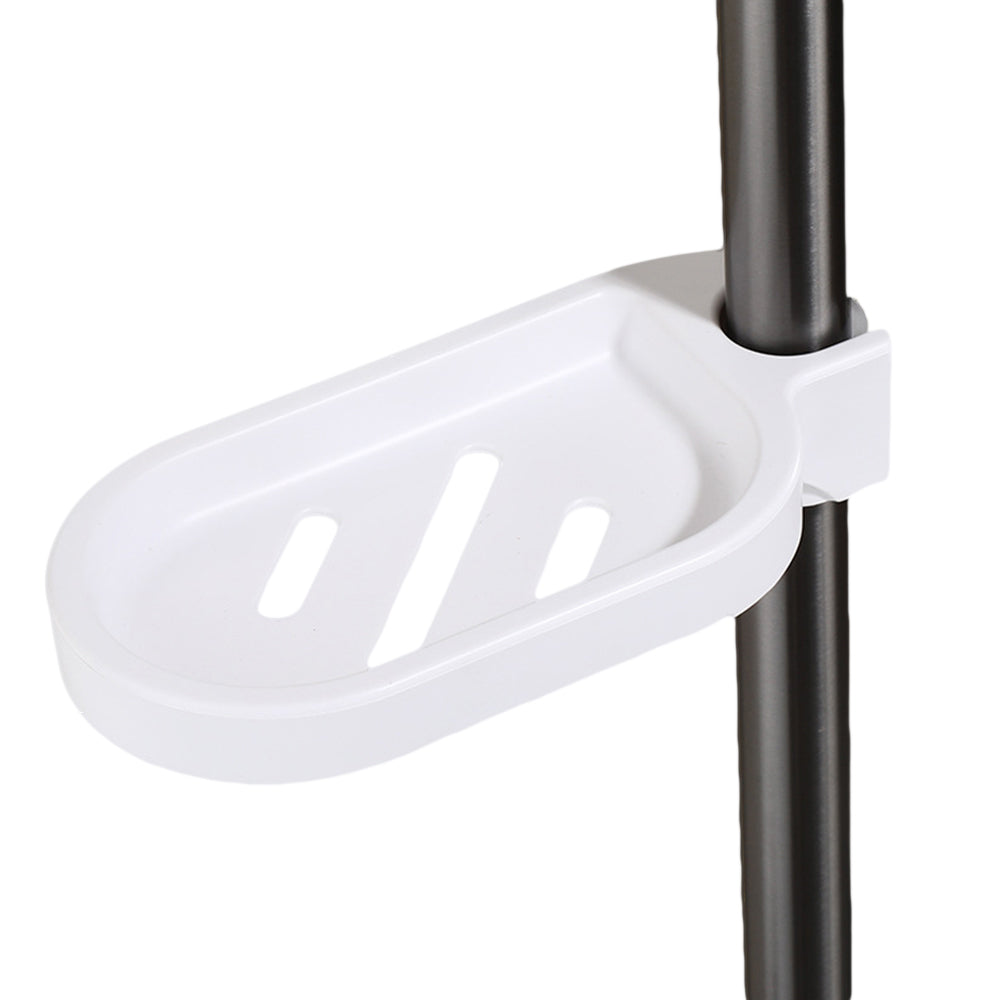 Adjustable Sliding Shower Rail Soap Dish Holder for 25cm Tubes