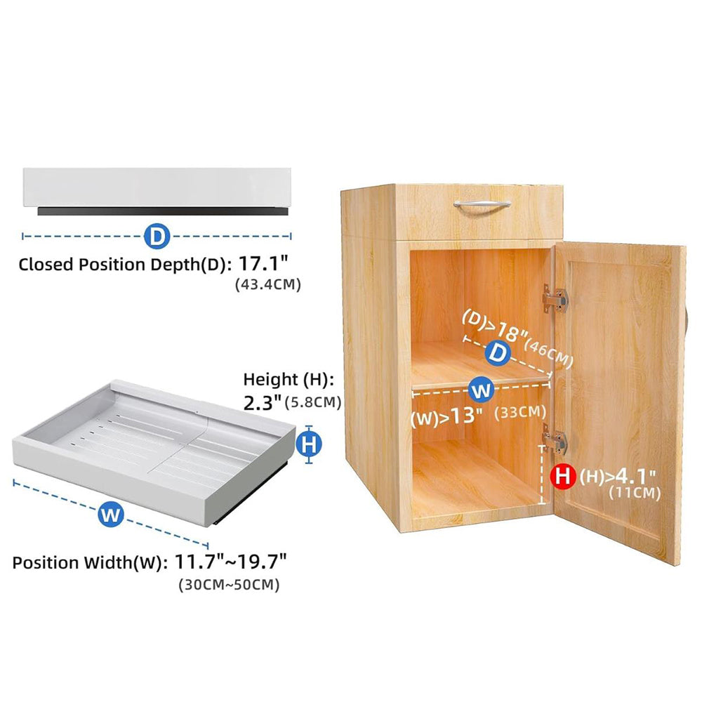 Expandable Slide-Out Cabinet Pantry Shelves Storage