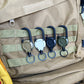 4Pcs Heavy Duty Retractable Steel Cord Carabiner Anti-Lost Backpack Key Chain Badge Holder