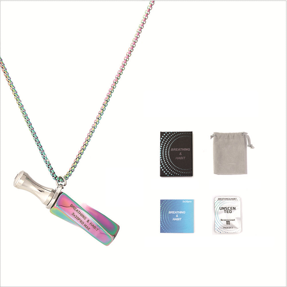 Breathlace Necklace Stainless Steel Breathing Pendant Necklace