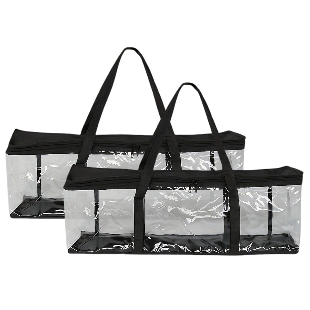 2Pcs DVD Carrying Case Holder Black Portable Storage Bag for 35-40 Discs